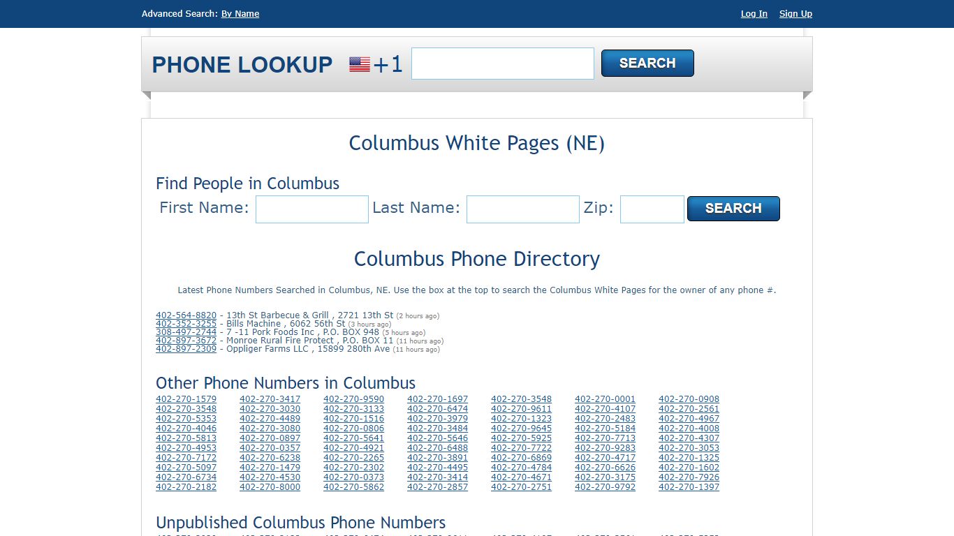 Columbus White Pages - Columbus Phone Directory Lookup